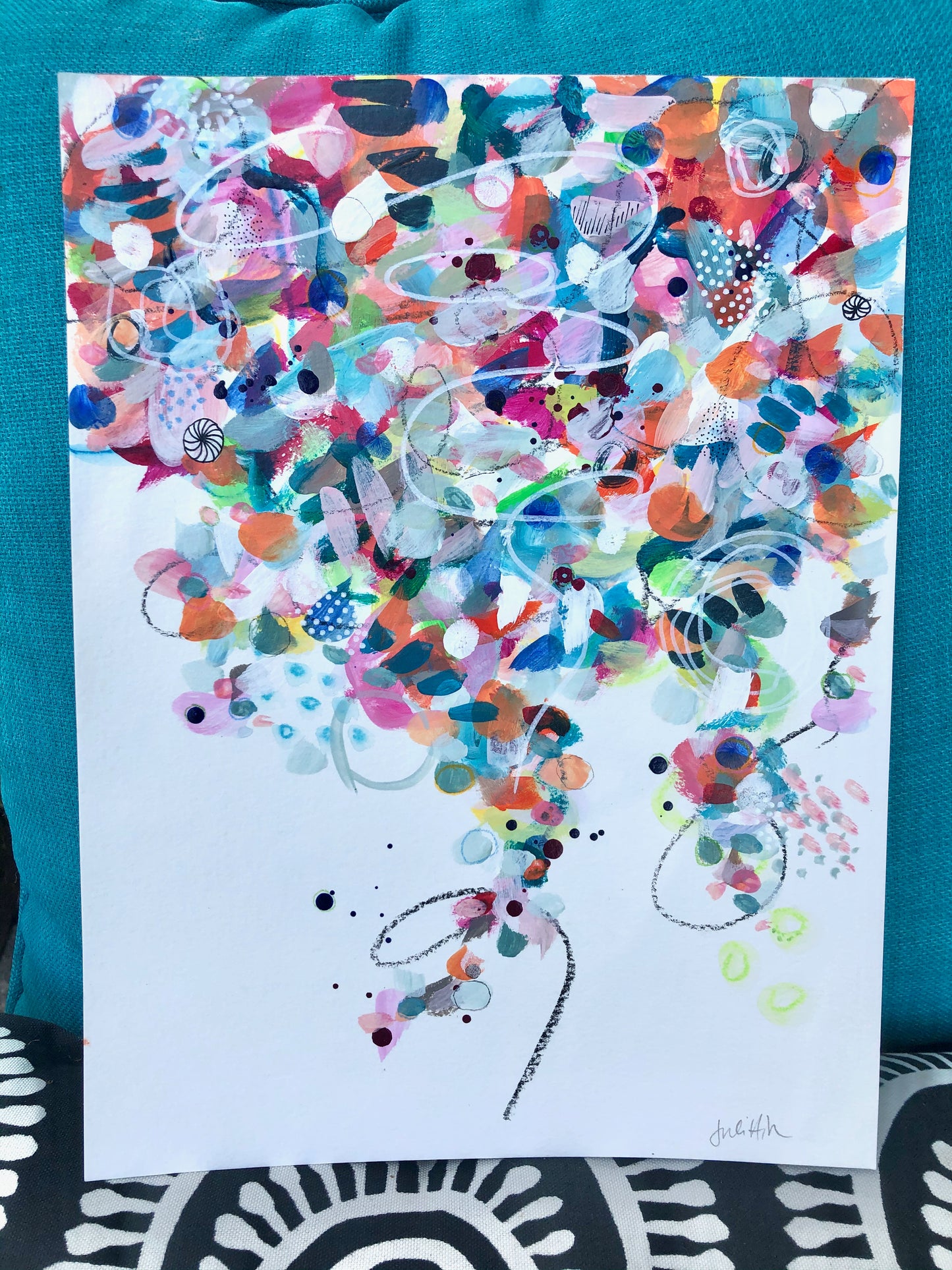 "Windswept" - 9" x 12" Mixed Media Original Art on Paper